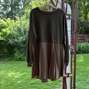 Two-Tone Long Sleeve Dress